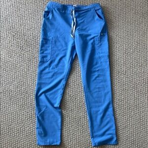Women’s Figs Ceil Blue Drawstring Cargo Straight leg scrub pants